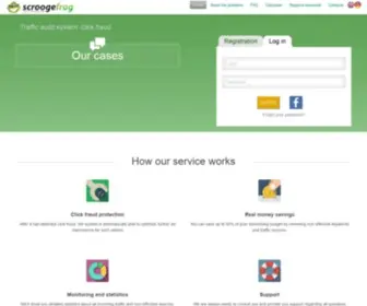 Scroogefrog.com(Click fraud detection) Screenshot
