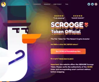 Scroogetoken.org(Price already up by 2000%) Screenshot