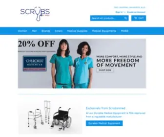 Scrubsnmed.com(We are an authorized distributor of major scrub & medical supply brands like) Screenshot