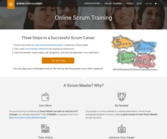 Scrumstar.com(Scrum Star Academy) Screenshot