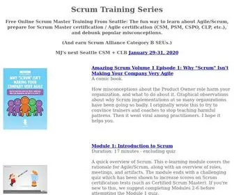 Scrumtrainingseries.com(Scrum Training Series) Screenshot