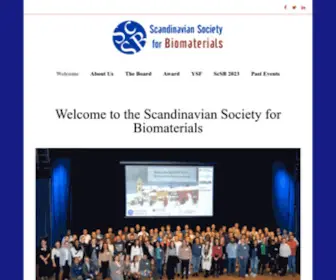 SCSB.eu(Scandinavian Society for Biomaterials) Screenshot