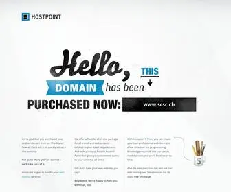 SCSC.ch(This domain has been purchased at Hostpoint) Screenshot