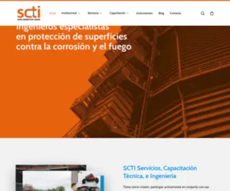 Scti.com.ar(Ingenieros especialistas en protección de superficies contra la corrosión) Screenshot