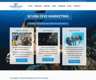 Scubadivemarketing.com(Web Design and Marketing For Dive Shops) Screenshot