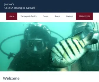 Scubadivingintarkarli.com(Organizes SCUBA Diving in Tarkarli the only place where SCUBA diving in Maharashtra) Screenshot