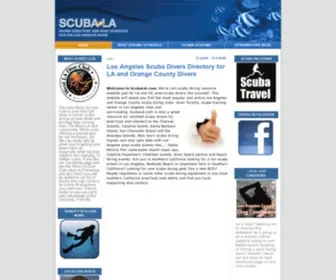 Scubala.com(Los Angeles Scuba Divers Directory for LA and Orange County Divers) Screenshot