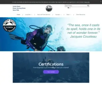 Scubaquest.com(Scuba Quest Florida's Premier Full Service Dive Center) Screenshot