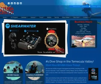 Scubatemecula.com(Scuba Center Temecula) Screenshot