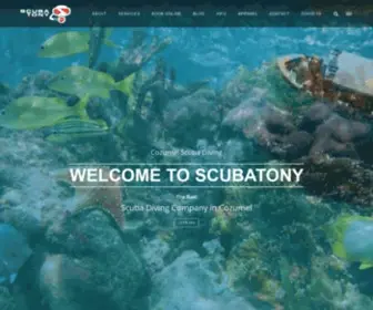 Scubatony.com(Cozumel scuba diving at its best. Fast boats (6 divers max)) Screenshot