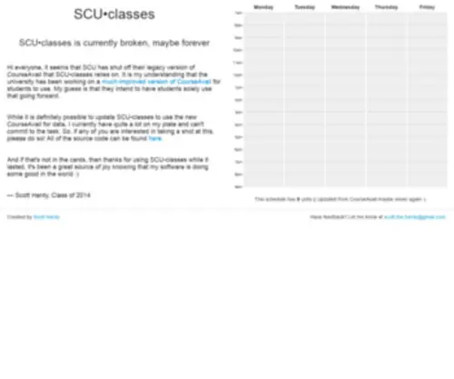 Scuclasses.com(SCU) Screenshot