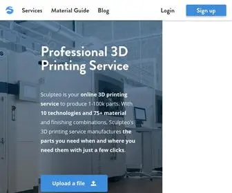 Sculpteo.com(Online 3D Printing Service) Screenshot