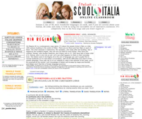 Scuolitalia.com(The Best Place on the Net to Learn) Screenshot