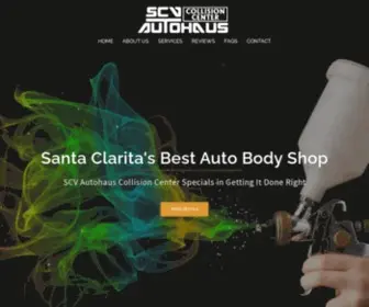 Scvautohaus.com(Auto Body Shop and Auto Paint Services in Santa Clarita CA) Screenshot