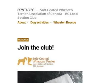 SCwtac-BC.ca(Soft-Coated Wheaten Terrier Association of Canada) Screenshot