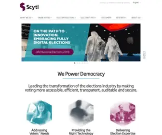 SCYTL.com(Accessible, Secure, Efficient, and Transparent Elections) Screenshot