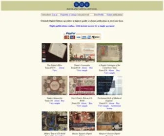 SD-Editions.com(Scholarly Digital Editions) Screenshot