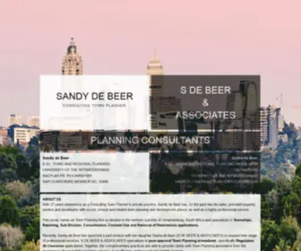 Sdba.co.za(SANDY DE BEER & SDBA PLANNING CONSULTANTS) Screenshot