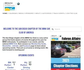 SDBMWcca.com(San Diego BMW Car Club of America) Screenshot