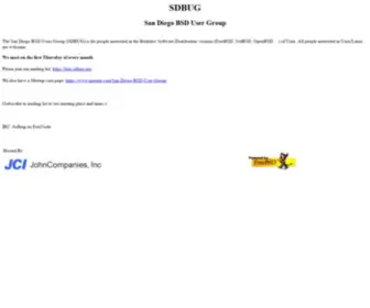 Sdbug.org(San Diego BSD Users Group) Screenshot