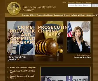 SDCDa.org(San Diego County District Attorney) Screenshot