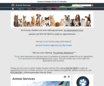 Sddac.com(Animal Services) Screenshot