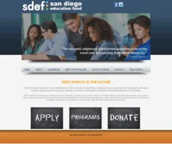 Sdef.org(The San Diego Education Fund) Screenshot