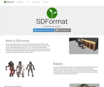 Sdformat.org(Sdformat home) Screenshot