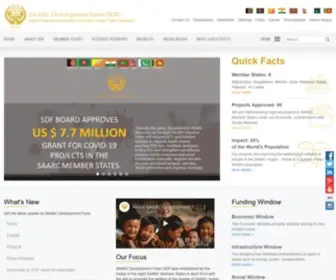 SDfsec.org(SAARC Development Fund Secretariat for regional integration) Screenshot