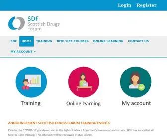 SDFtraining.org.uk(Scottish Drugs Forum) Screenshot