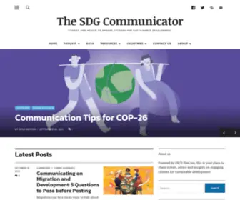 SDG-Communicator.org(Stories and Advice to Engage Citizens for Sustainable Development) Screenshot