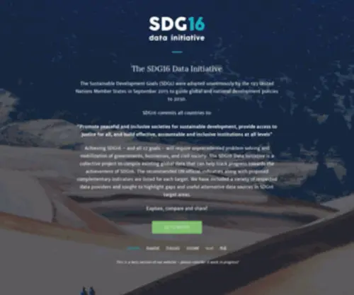 SDG16.org(The SDG16 Data Initiative) Screenshot