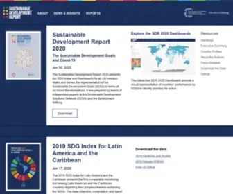 Sdgindex.org(Bringing together timely geospatial data on the Sustainable Development Goals) Screenshot