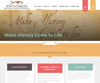 SDHSF.org(The South Dakota Historical Society Foundation) Screenshot