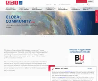 Sdi-Europe.com(Service Desk Institute) Screenshot