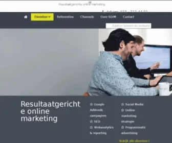 Sdim.nl(Online Marketing bureau SDIM) Screenshot