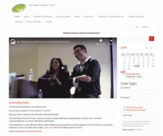 Sdinventors.org(San Diego Inventors Forum) Screenshot