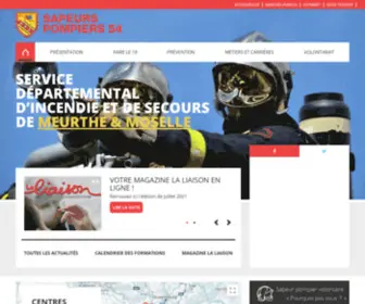 Sdis54.fr(BIENVENUE SUR LE SITE DU SERVICE DÉPARTEMENTAL D’INCENDIE ET DE SECOURS DE MEURTHE & MOSELLE) Screenshot