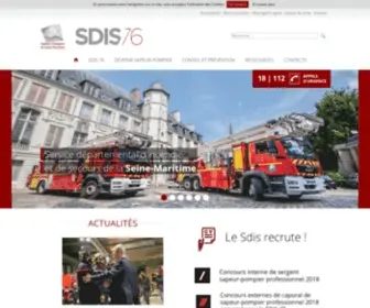 Sdis76.fr(Accueil) Screenshot