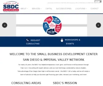 Sdivsbdc.org(San Diego Small Business Development Center) Screenshot