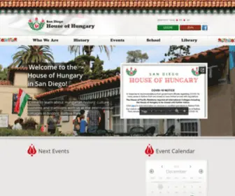 Sdmagyar.org(San Diego House of Hungary) Screenshot