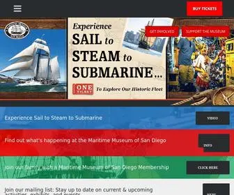 Sdmaritime.org(Maritime Museum of San Diego) Screenshot
