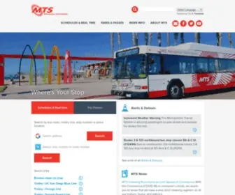 SDMTS.com(San Diego Metropolitan Transit System) Screenshot
