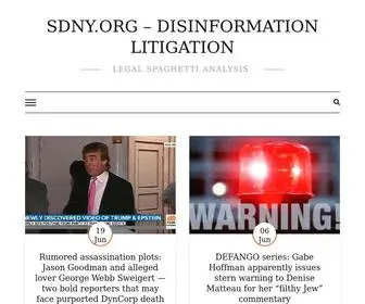 SDNY.news(LEGAL SPAGHETTI ANALYSIS Legal analysis of current public affairs lawsuits) Screenshot