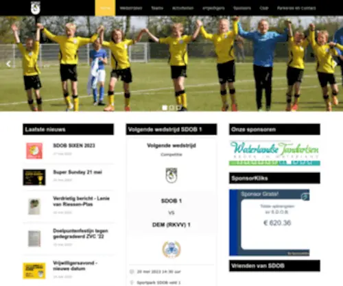 Sdob.nl(Voetbal Vereniging S.D.O.B) Screenshot