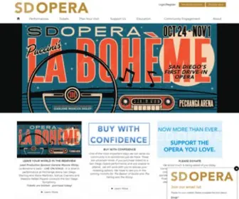 Sdopera.com(San Diego Opera) Screenshot
