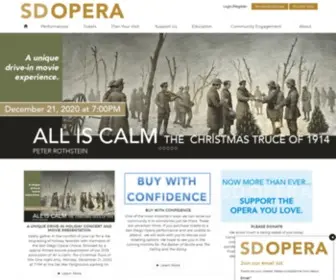 Sdopera.org(San Diego Opera) Screenshot