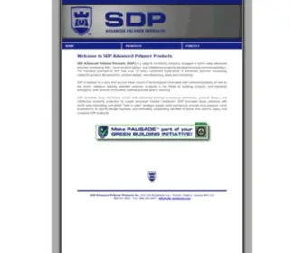 SDP-Products.com(SDP Advanced Polymer Products) Screenshot