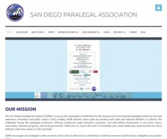 Sdparalegals.org(San Diego Paralegal Association) Screenshot