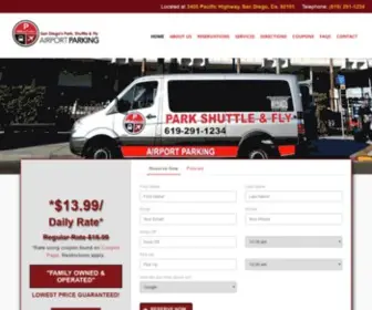 Sdparkshuttlefly.com(San Diego Airport Parking) Screenshot